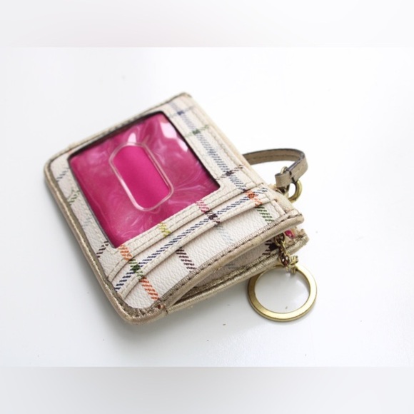 Coach Peyton Tattersall Plaid Wristlet - Picture 2 of 9